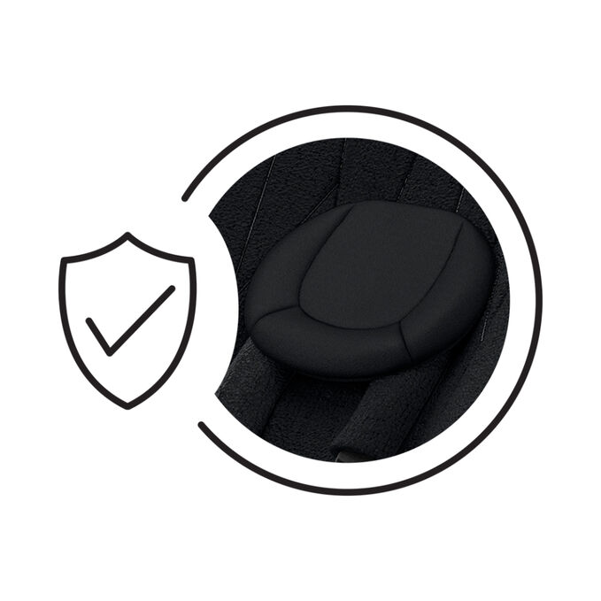 Ein Bild des CYBEX Platinum Platinum Bouncer Bouncer, das das Merkmal Ergonomische Kopfst&uuml;tze hervorhebt.