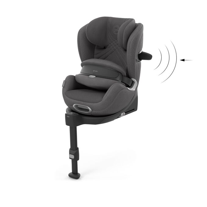 Ein Bild des CYBEX Platinum Anoris T2 i-Size Plus Toddler Car Seat, das das Merkmal Reduziert Kr&auml;fte eines Seitenaufpralls um 20% hervorhebt.