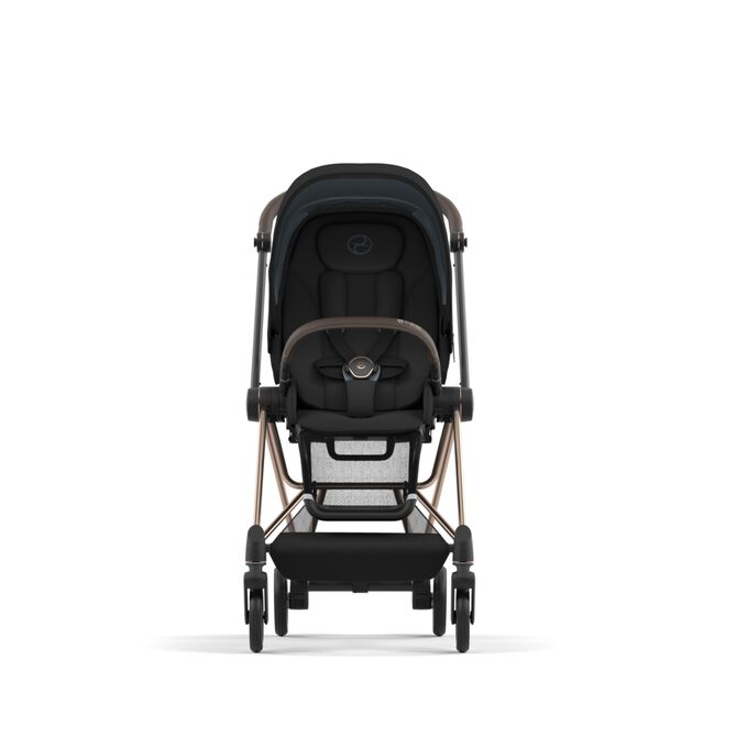 An image of the CYBEX Platinum Mios Seat Pack Stroller, highlighting the Comfort inlay feature.