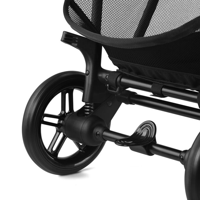 An image of the CYBEX Gold Melio Carbon (2025) Stroller, highlighting the Smooth Suspension feature.