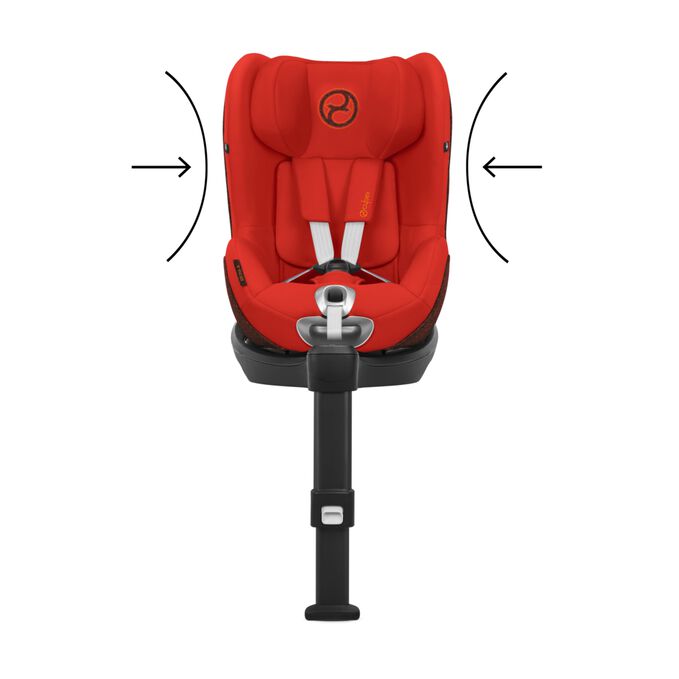 An image of the CYBEX Platinum Sirona Zi i-Size Toddler Car Seat, highlighting the Energy-absorbing shell feature.