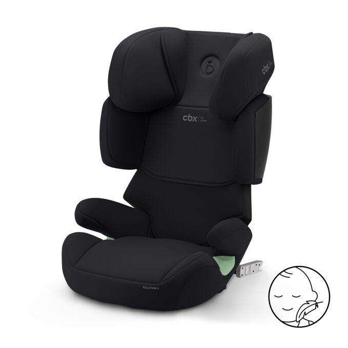 Obr&aacute;zek CBX by CYBEX Solution X i-Fix Child Car Seat, kter&yacute; zv&yacute;razňuje funkci &Scaron;etrn&aacute; k&nbsp;dětsk&eacute; pokožce.