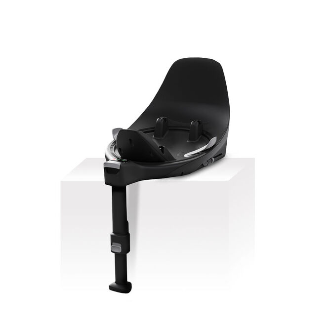 Cloud T reclining infant car seat on a white pedestal.