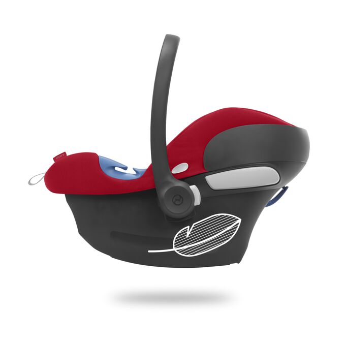 An image of the CYBEX Silver Aton B i-Size Infant Car Seat, highlighting the Easy handling feature.