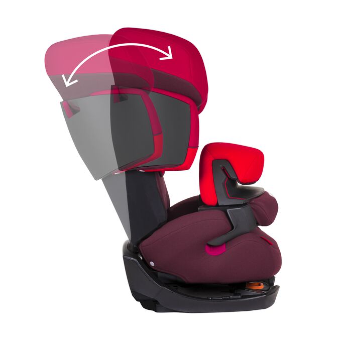 An image of the CYBEX Silver Pallas Toddler Car Seat, highlighting the Reclining backrest feature.