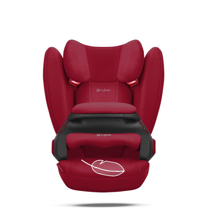 An image of the CYBEX Silver Pallas B2-Fix Toddler Car Seat, highlighting the Easy to handle and carry feature.