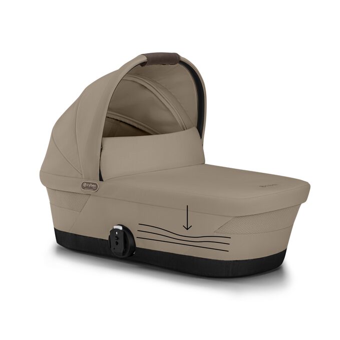 Immagine del CYBEX Gold Gazelle S Cot Sibling Stroller che mette in risalto la caratteristica Materassino in morbida schiuma.