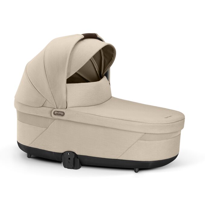 An image of the CYBEX Gold Cot S Lux Stroller, highlighting the UPF 50+ XXL Sun Canopy feature.