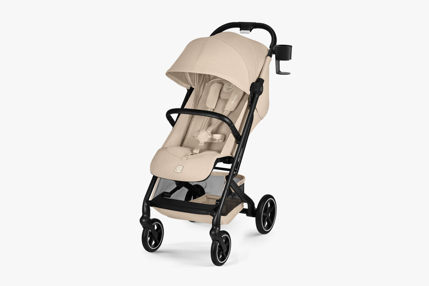 Image produit d&rsquo;une poussette compacte Beezy &eacute;quip&eacute;e d&rsquo;un porte-gobelet.
