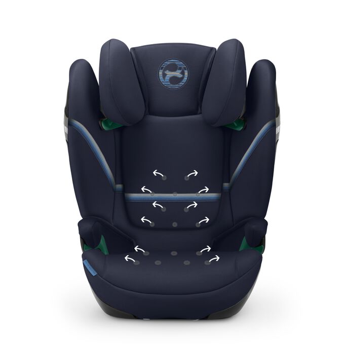 Obr&aacute;zek CYBEX Gold Solution&nbsp;S2 i-Fix Child Car Seat, kter&yacute; zv&yacute;razňuje funkci Integrovan&yacute; syst&eacute;m odvětr&aacute;v&aacute;n&iacute;.