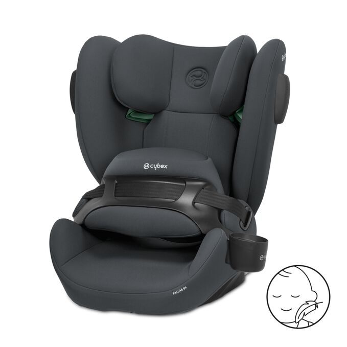 An image of the CYBEX Silver Pallas B4 i-Size Toddler Car Seat, highlighting the Gentle on your child's skin feature.