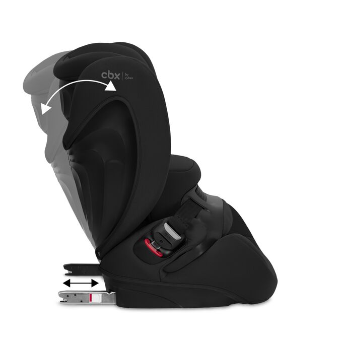 An image of the CBX by CYBEX Pallas B i-Size Toddler Car Seat, highlighting the Even comfier for the child feature.