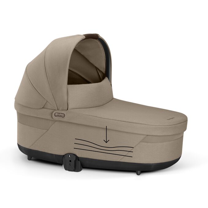 Obr&aacute;zek CYBEX Gold Cot S Lux Stroller, kter&yacute; zv&yacute;razňuje funkci Matrace z měkk&eacute; pěny.