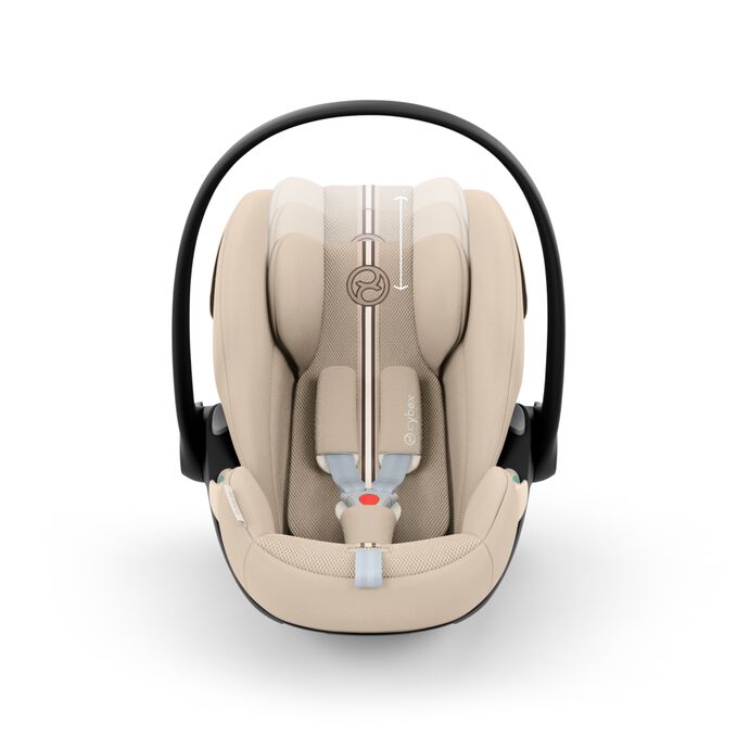 An image of the CYBEX Gold Cloud G3 Infant Car Seat, highlighting the Grows With Your Child Up to 2 Years Old feature.