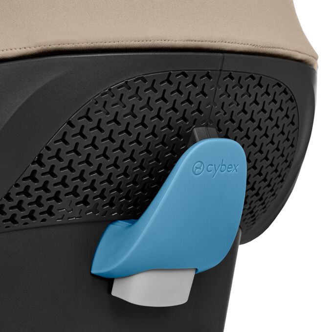 An image of the CYBEX Gold Aton G2 Swivel with Load Leg Base Infant Car Seat, highlighting the Air Ventilation feature.
