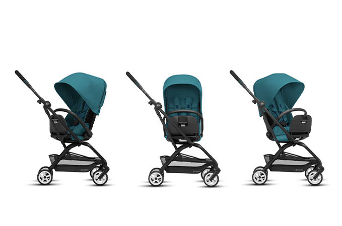 An image of the CYBEX Gold Eezy S Twist 2 Buggy, highlighting the 360&deg; Rotatable Seat feature.
