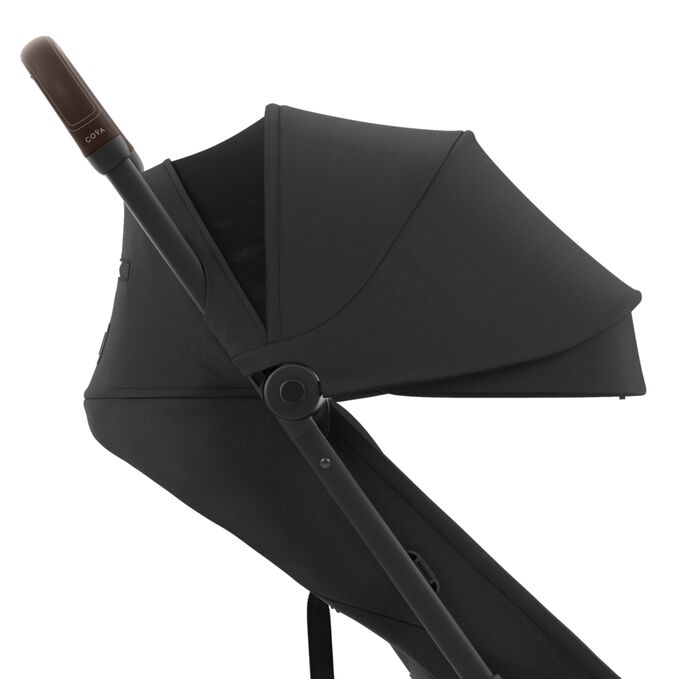 An image of the CYBEX Platinum Coya (2025) Buggy, highlighting the Sun Canopy with Mesh Section feature.
