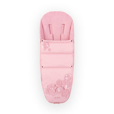 CYBEX Simply Flowers Fu&szlig;sack in Rosa mit Blumenmuster.