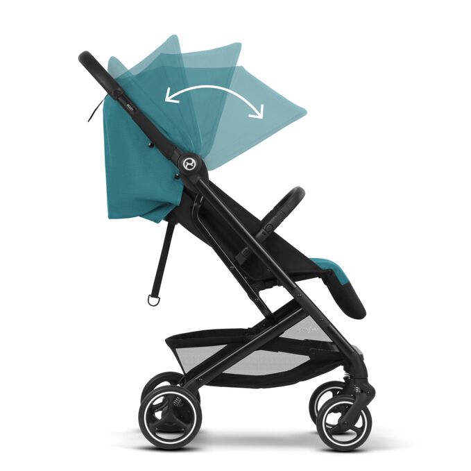 An image of the CYBEX Gold Beezy Buggy, highlighting the XL UPF50+ Sun Canopy feature.