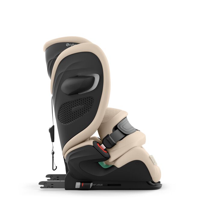 Ein Bild des CYBEX Gold Pallas G3 Toddler Car Seat, das das Merkmal Mit Sicherheit gesch&uuml;tzt hervorhebt.