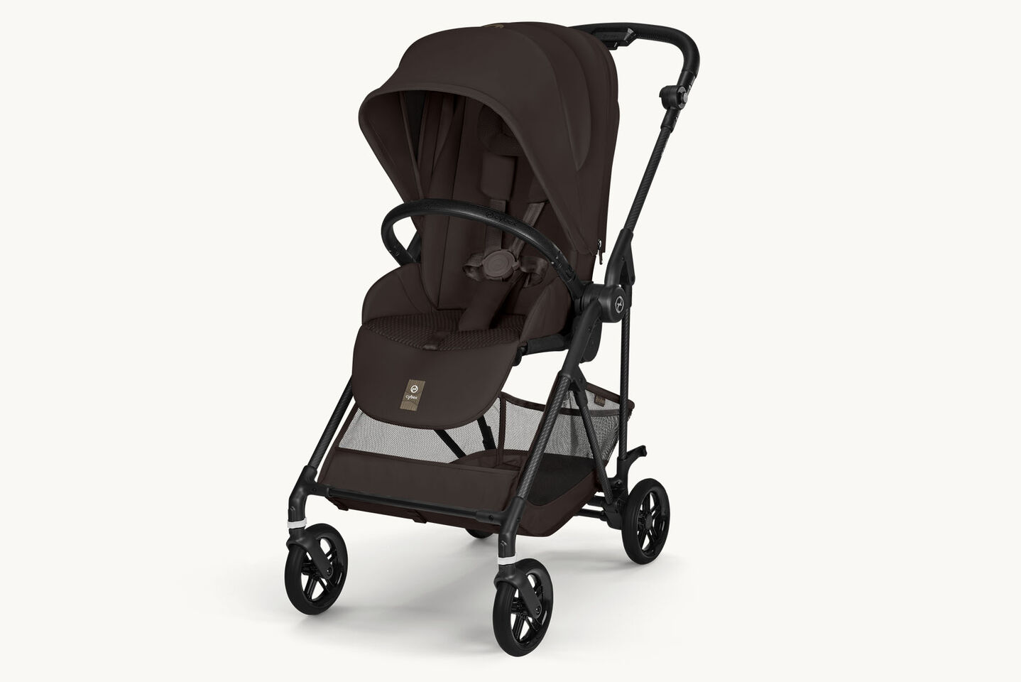 Immagine del passeggino Melio Carbon color Chocolate Brown.