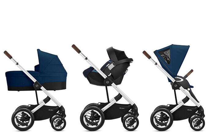 An image of the CYBEX Gold Talos S Lux 2024 Stroller, highlighting the Travel System feature.