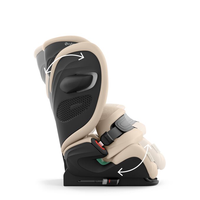 Ein Bild des CYBEX Gold Pallas G3 Toddler Car Seat, das das Merkmal Perfekte Schlafposition hervorhebt.