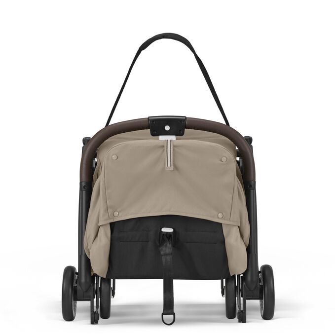 An image of the CYBEX Gold Orfeo (2025) Buggy, highlighting the Integrated Carry Strap feature.