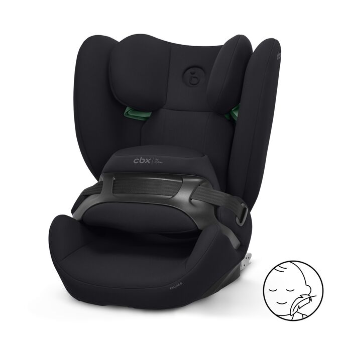 An image of the CBX by CYBEX Pallas B i-Size Toddler Car Seat, highlighting the Gentle on your child's skin feature.