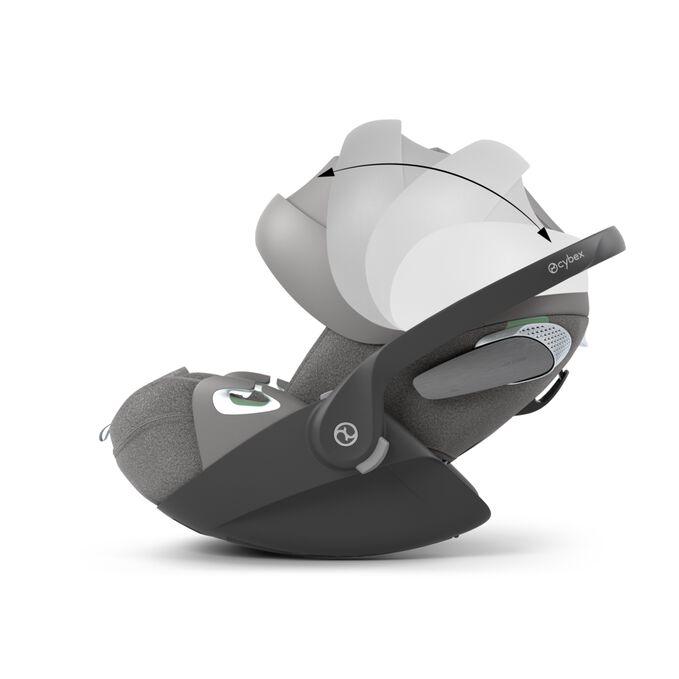 Immagine del CYBEX Platinum Cloud T i-Size Infant Car Seat che mette in risalto la caratteristica Protezione solare totale.