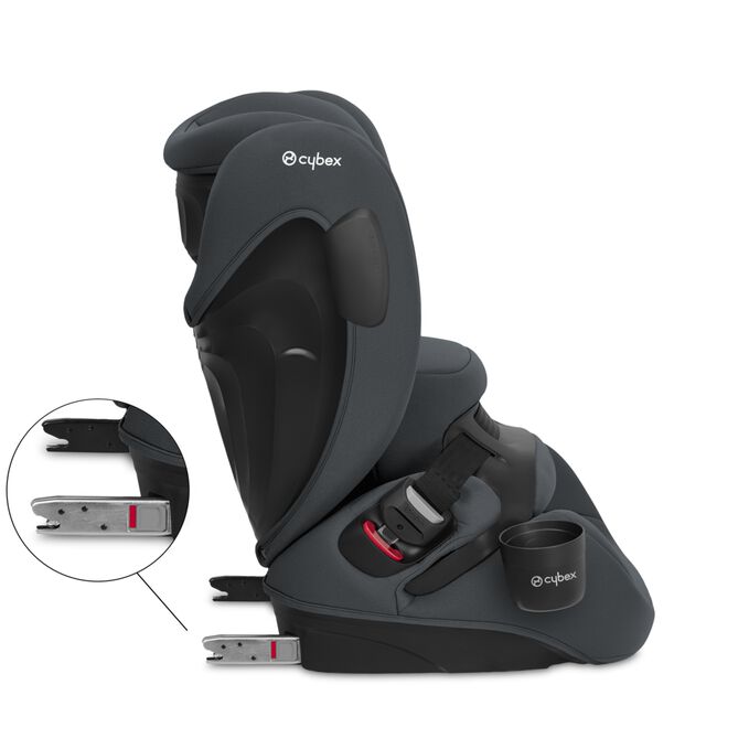 An image of the CYBEX Silver Pallas B4 i-Size Toddler Car Seat, highlighting the Fits your vehicle perfectly feature.