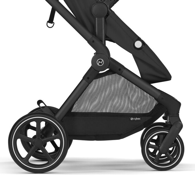 An image of the CYBEX Gold Eos Stroller, highlighting the All-terrain Wheels feature.
