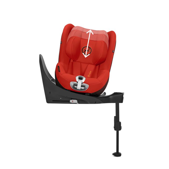 An image of the CYBEX Platinum Sirona Z2 i-Size Toddler Car Seat, highlighting the Grows with the Child feature.