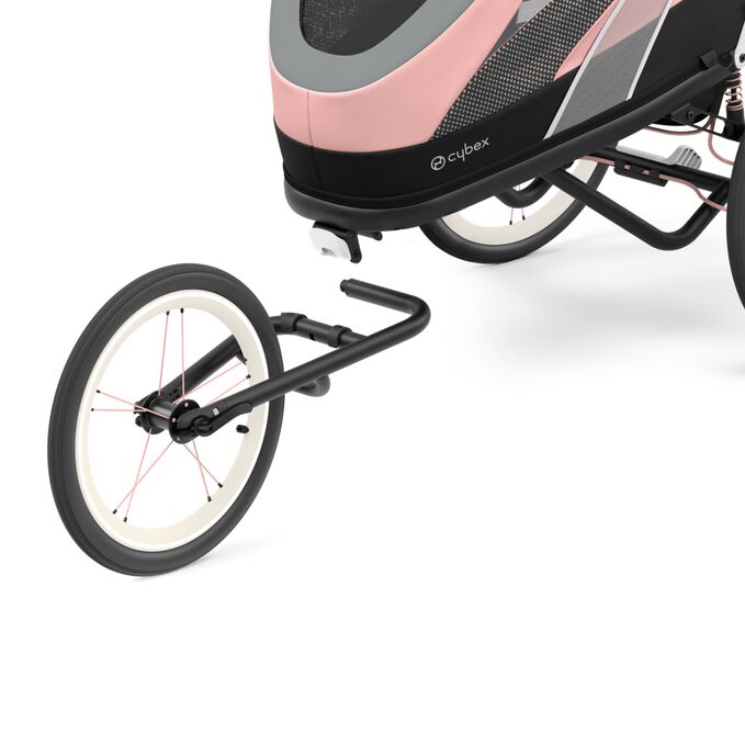 Ein Bild des CYBEX Gold Zeno Sitzpaket Cross Country Ski Trailer, das das Merkmal Multisport Adapter Punkt hervorhebt.