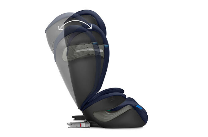 En bild av CYBEX Gold Solution S i-Fix Child Car Seat som lyfter fram funktionen Perfectly adjusts.