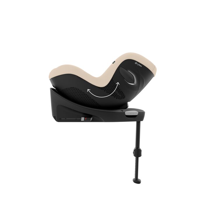 Ein Bild des CYBEX Gold Sirona G i-Size Toddler Car Seat, das das Merkmal Immer in einer bequemen Position hervorhebt.