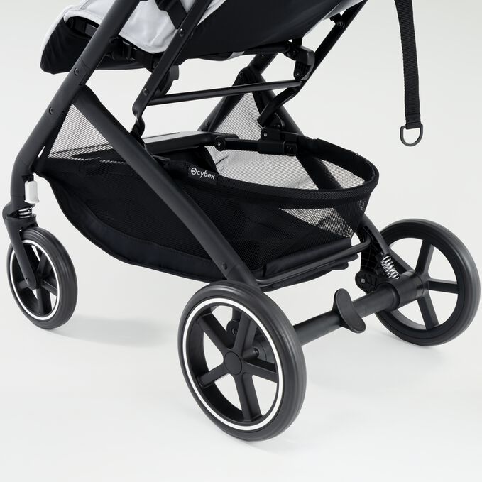 An image of the CYBEX Gold Beezy (2025) Buggy, highlighting the All-wheel Suspension feature.