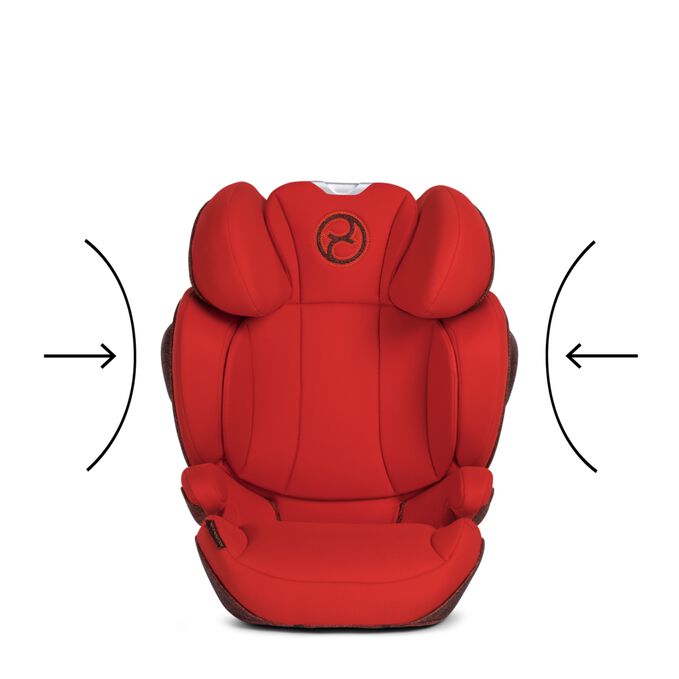 An image of the CYBEX Platinum Solution Z i-Fix Child Car Seat, highlighting the Safety for your child feature.