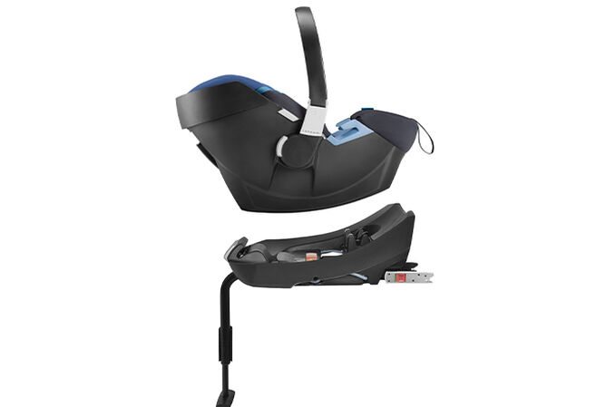 An image of the CYBEX Gold Aton Base 2 ISOFIX Base, highlighting the Load Leg Base feature.