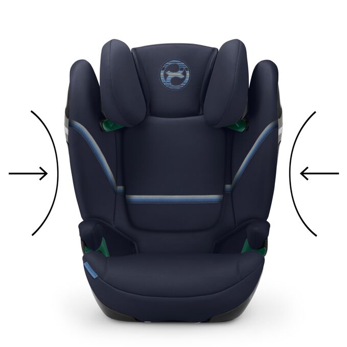 Obr&aacute;zek CYBEX Gold Solution&nbsp;S2 i-Fix Child Car Seat, kter&yacute; zv&yacute;razňuje funkci Skořepina tlum&iacute;c&iacute; n&aacute;raz.