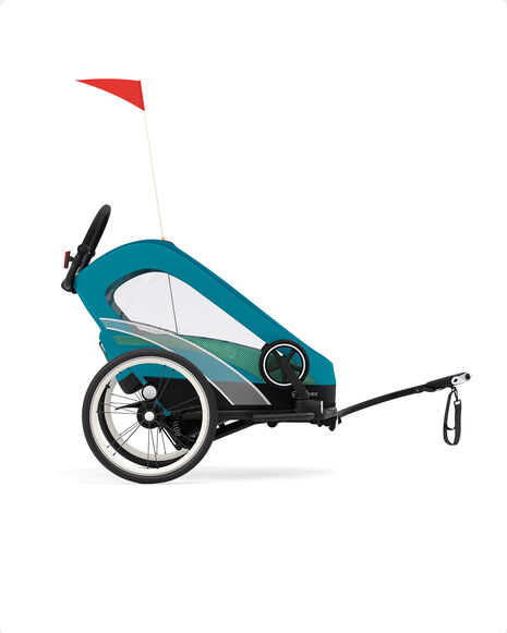 Pohled ze strany na sportovn&iacute; koč&aacute;rek Zeno Bike.