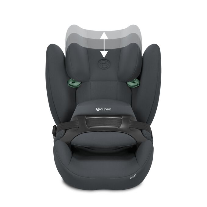 An image of the CYBEX Silver Pallas B i-Size Toddler Car Seat, highlighting the Adapts to your child feature.