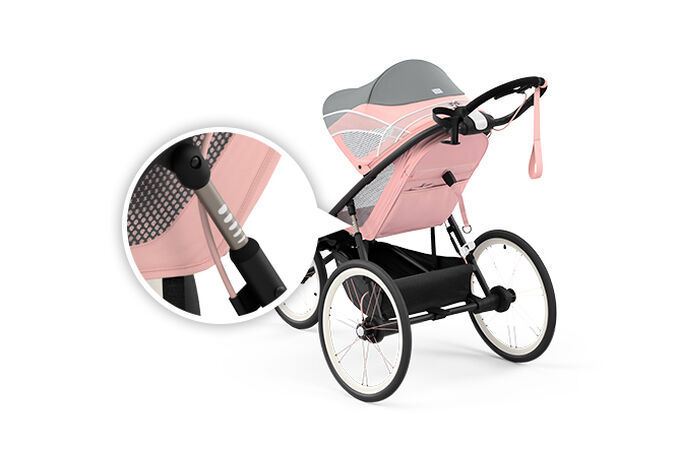 An image of the CYBEX Gold Avi Seat Pack Jogger, highlighting the Run in comfort feature.