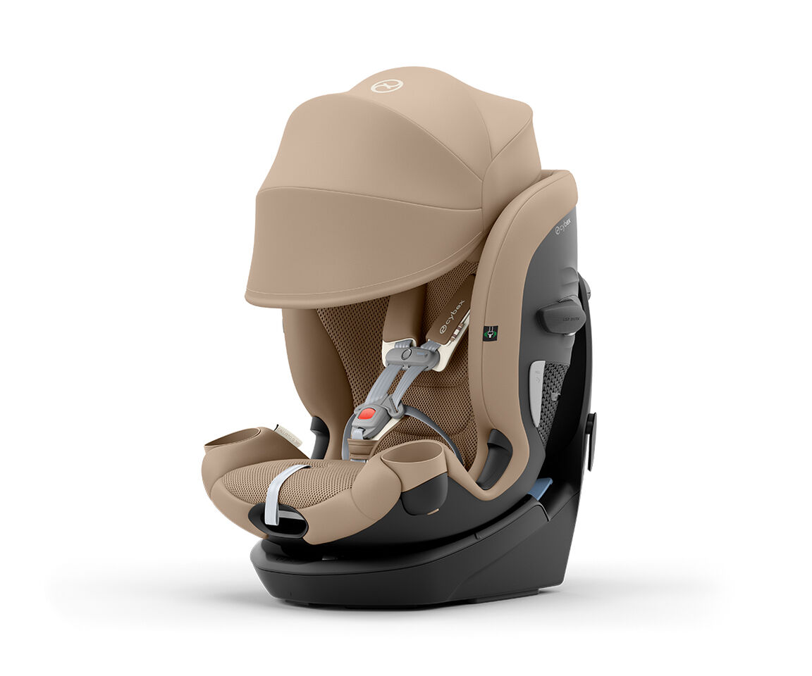 Beige Callisto G 360 rotating convertible car seat with sun canopy