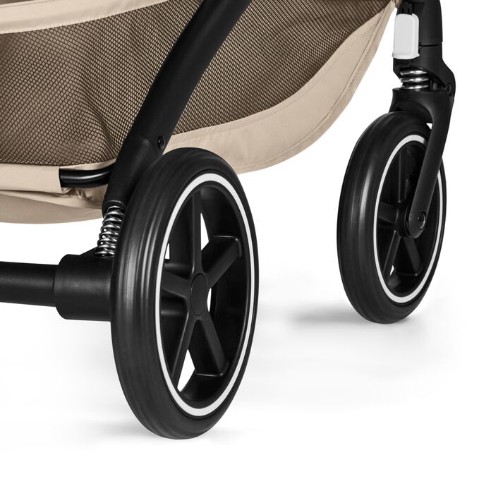 Obr&aacute;zek CYBEX Gold Beezy Buggy, kter&yacute; zv&yacute;razňuje funkci Odpružen&iacute; v&scaron;ech koleček.