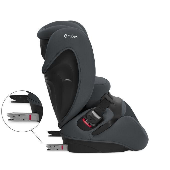 An image of the CYBEX Silver Pallas B i-Size Toddler Car Seat, highlighting the Fits your vehicle perfectly feature.