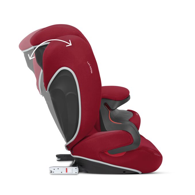An image of the CYBEX Silver Pallas B2-Fix Toddler Car Seat, highlighting the Fits perfectly in your vehicle feature.