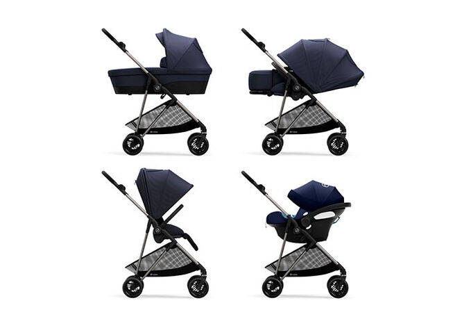 An image of the CYBEX Gold Melio 1 Stroller, highlighting the Travel system feature.