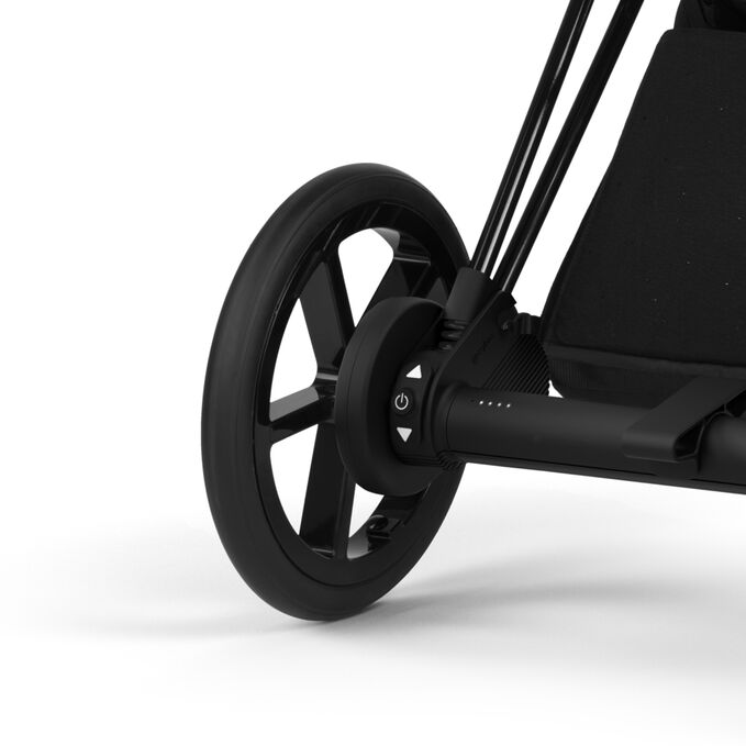Immagine del CYBEX Platinum e-Priam - La Parisienne Stroller che mette in risalto la caratteristica Tecnologia perfettamente integrata.
