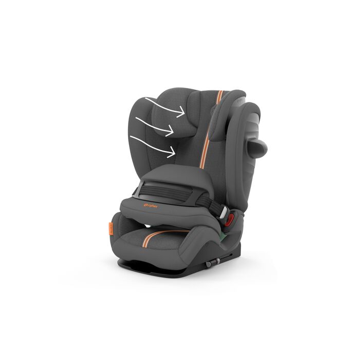 Ein Bild des CYBEX Gold Pallas G i-Size Toddler Car Seat, das das Merkmal Optimale Atmungsaktivit&auml;t hervorhebt.